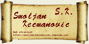 Smoljan Kecmanović vizit kartica